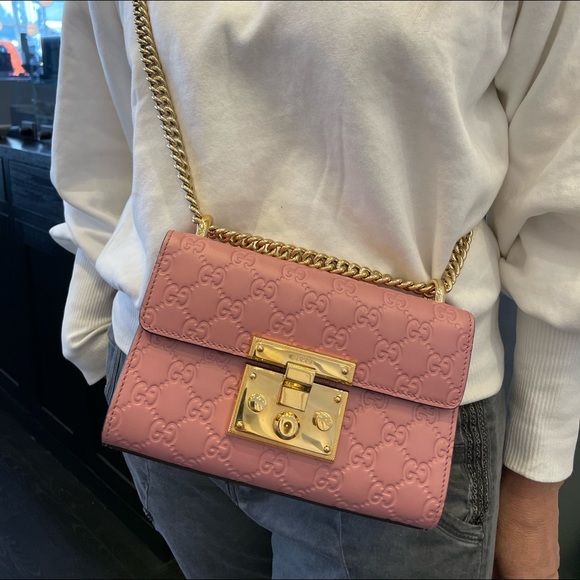 Gucci Handbags - Gucci Pink Padlock Bag